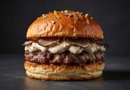 Truffle gold burger side view thumbnail