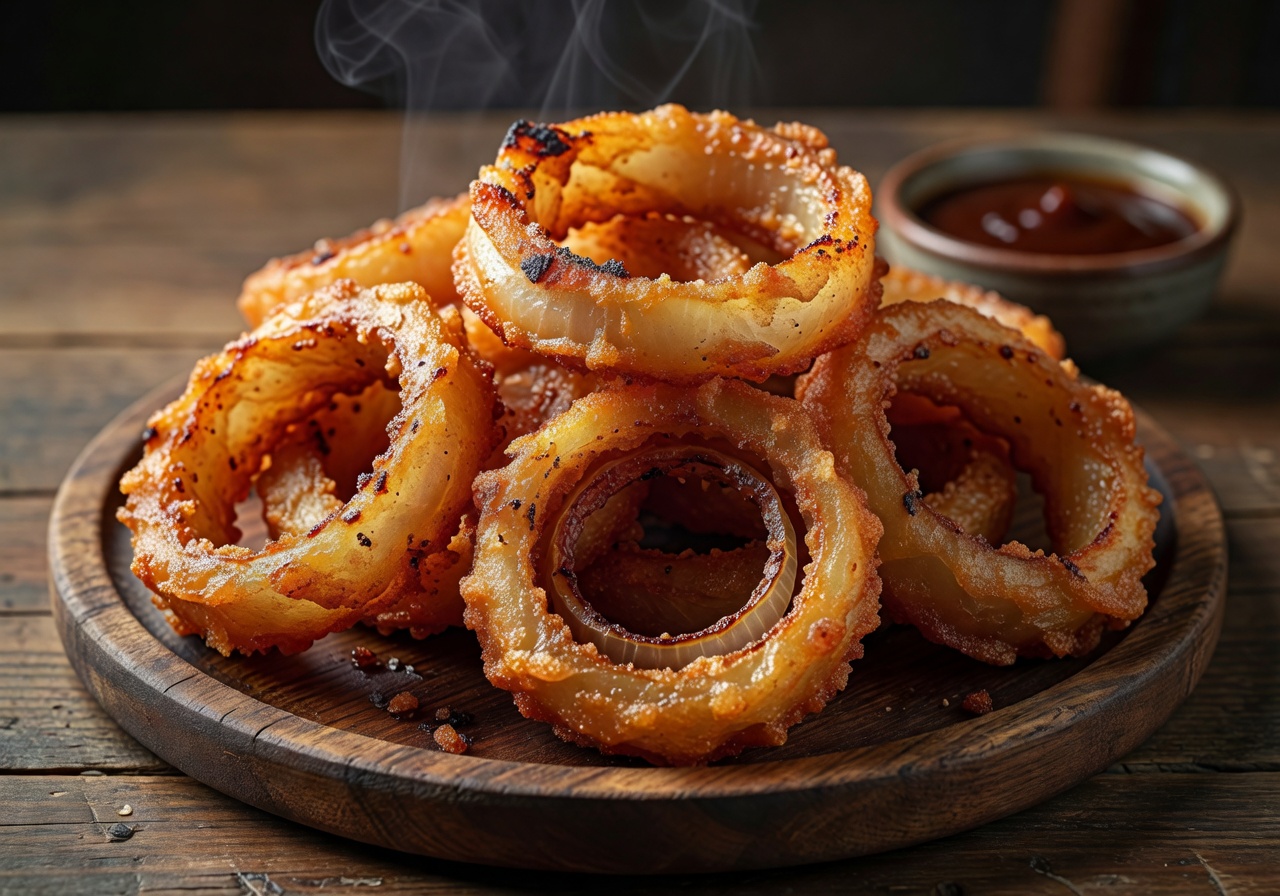 Thick cut smoky onion rings